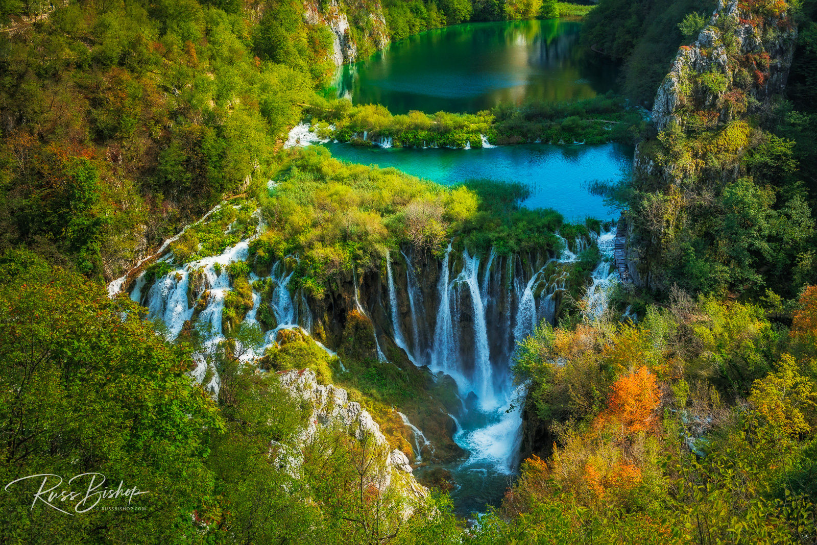 Travertine cascades on the Korana River, Plitvice Lakes National Park, Croatia