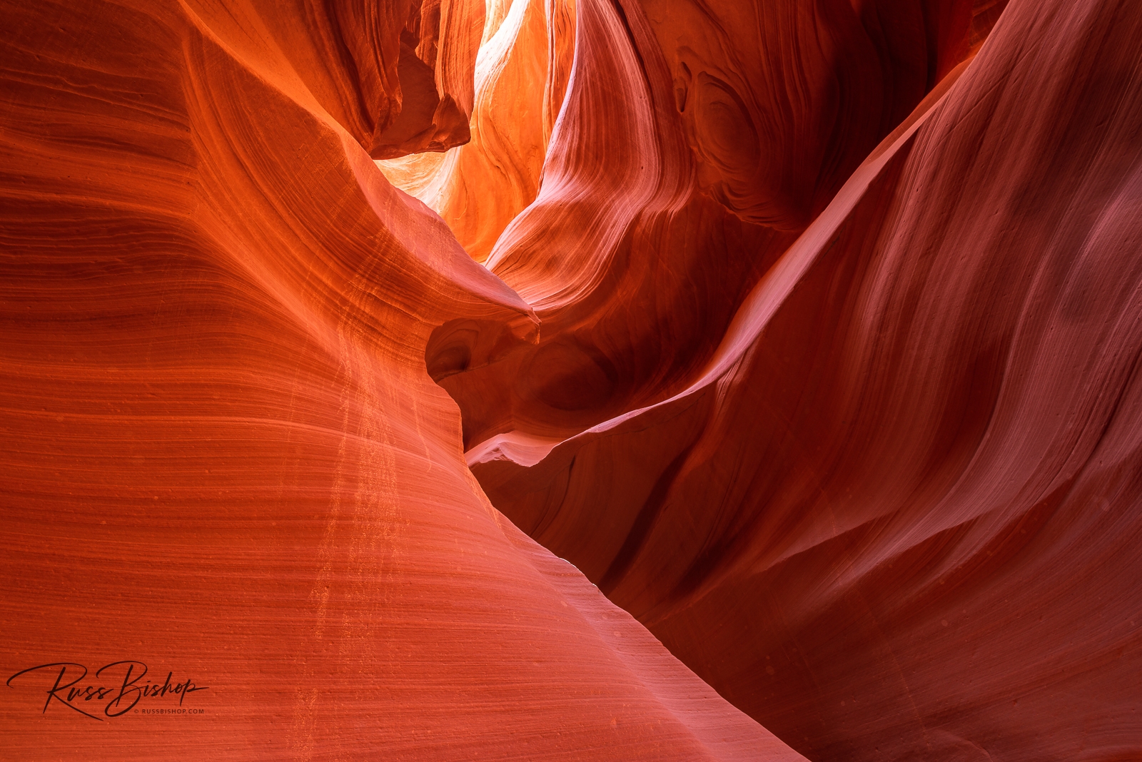 Canyon Light. Slickrock formations in lower Antelope Canyon, Navajo Indian Reservation, Arizona