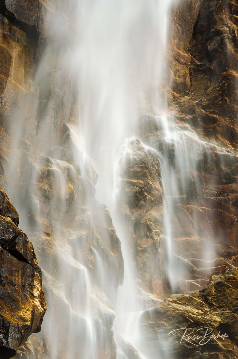 Chasing Waterfalls. Detail of Bridalveil Fall, Yosemite Valley, Yosemite National Park, California