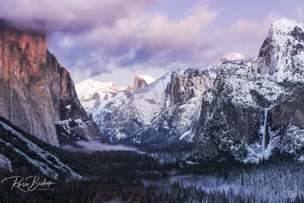 2023 - The Year in Pictures. Clearing winter storm over Yosemite Valley, Yosemite National Park, California USA